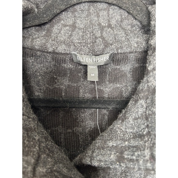 Eileen Fisher Gray Wool Blend Knit Button Up Cardigan Jacket Size Medium NWT - Picture 6 of 13
